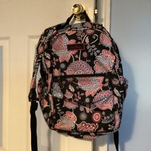Vera Bradley Large Backpack in Alpine Floral and Black Lining